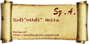 Szánthó Anita névjegykártya